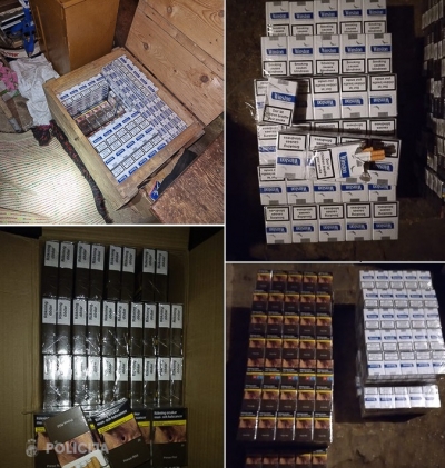 Valsts policija Saldus novadā no nelegālās aprites izņem vairāk nekā 78 tūkstošus cigarešu