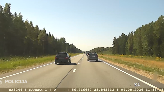 ekrānuzņēmum no video ar ātrumpārkāpēju