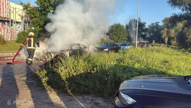 Valsts policija aizturējusi vīrieti aizdomās par automašīnu nodedzināšanu Lucavsalā