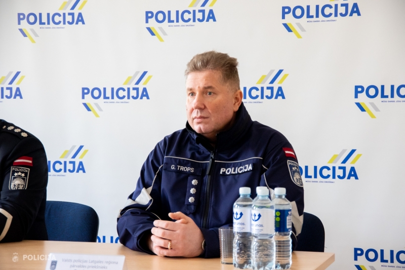 Valsts policijas Latgales reģiona pārvaldes priekšnieks Gundars Trops. 