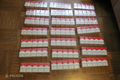 Valsts policija Liepājā no nelegālās aprites izņem vairāk nekā 40 tūkstošus cigarešu