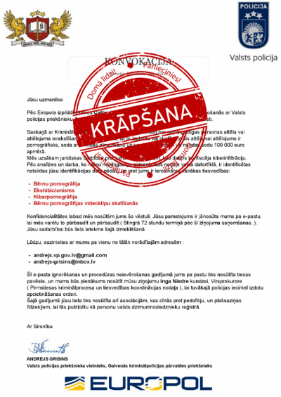 Krāpnieku e-pasts