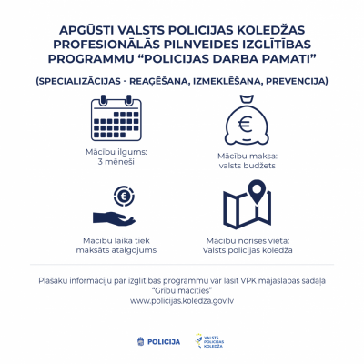 Profesionālās pilnveides izglītības programma “Policijas darba pamati”