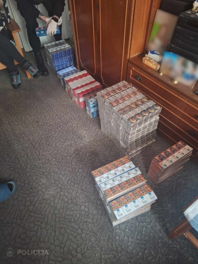 Valsts policija Rīgā atsavina 40 400 dažādu marku cigarešu 