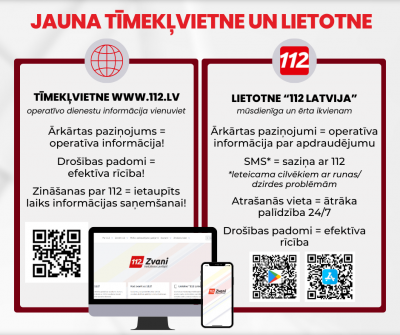 Informē, saņem un uzzini ar jauno lietotni “112 Latvija” un tīmekļvietni www.112.lv