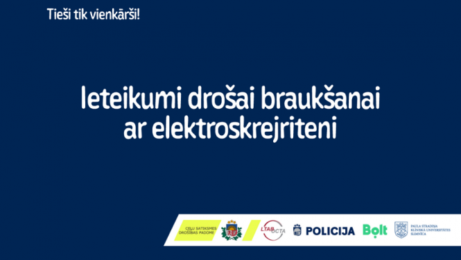 Ieteikumi drošai braukšanai ar elektroskrejriteni!