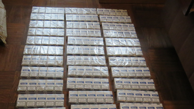 Valsts policija Liepājā no nelegālās aprites izņem vairāk nekā 40 tūkstošus cigarešu