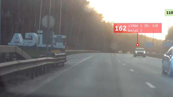 ātruma pārkāpuma fiksēšana no video fragmenta