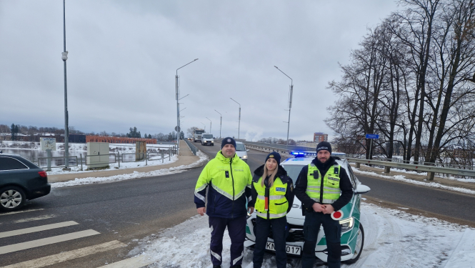 Valsts policija un Lietuvas Utenas Galvenā komisariāta darbinieki