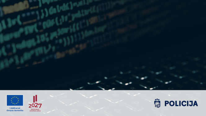 Datora ekrāns ar kodu