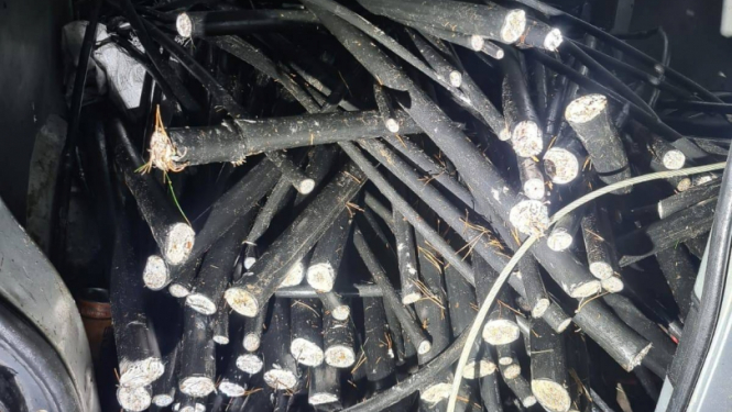 Valdlaučos divi vīrieši nozog kabeļus; likumsargi uzreiz viņus aiztur