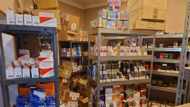 konstatēto nelikumīga elektronisko cigarešu izgatavošanas vieta