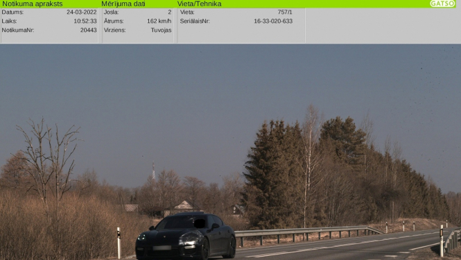 Fotoradara fiksēts pārkāpējs