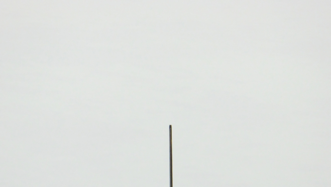 Melna koka laiva ūdenī