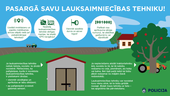 Padomi par drošu lauksaimniecības tehnikas glabāšanu