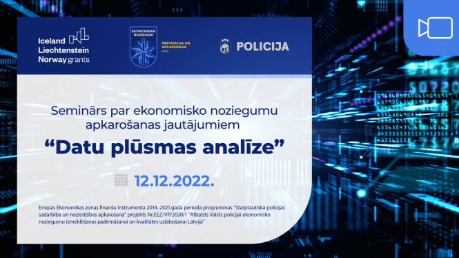 EEZ projekta vizuālais materiāls semināram "Datu plūsmas analīze"