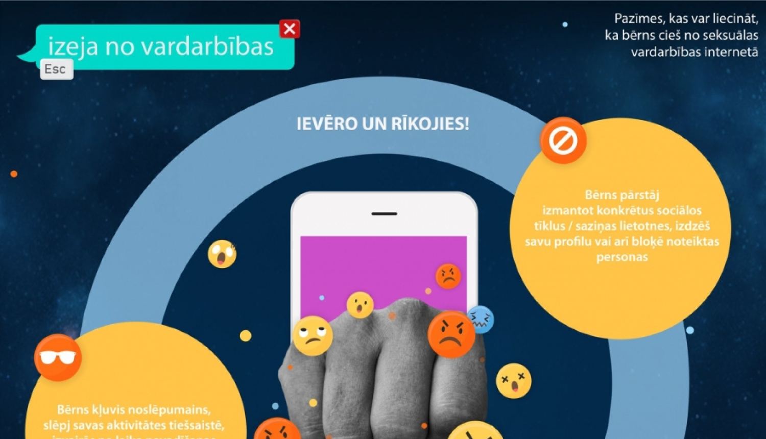 Pasargā no svešinieka internetā; Valsts policija uzsāk informatīvu akciju bērnu vecākiem “Izeja no vardarbības – escape”