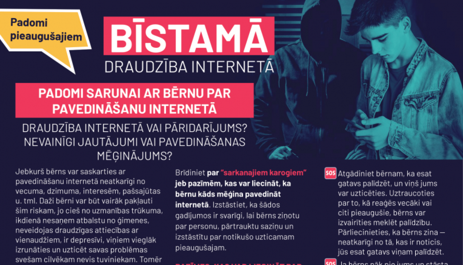 Ieteikumi vecākiem - bīstamā draudzība