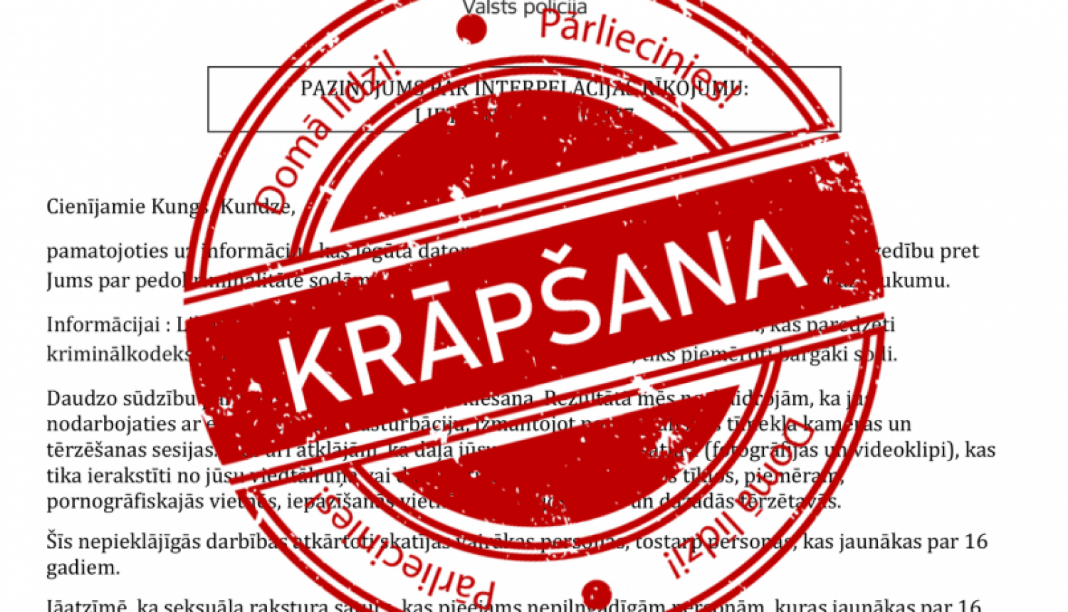 Krāpnieku e-pasts