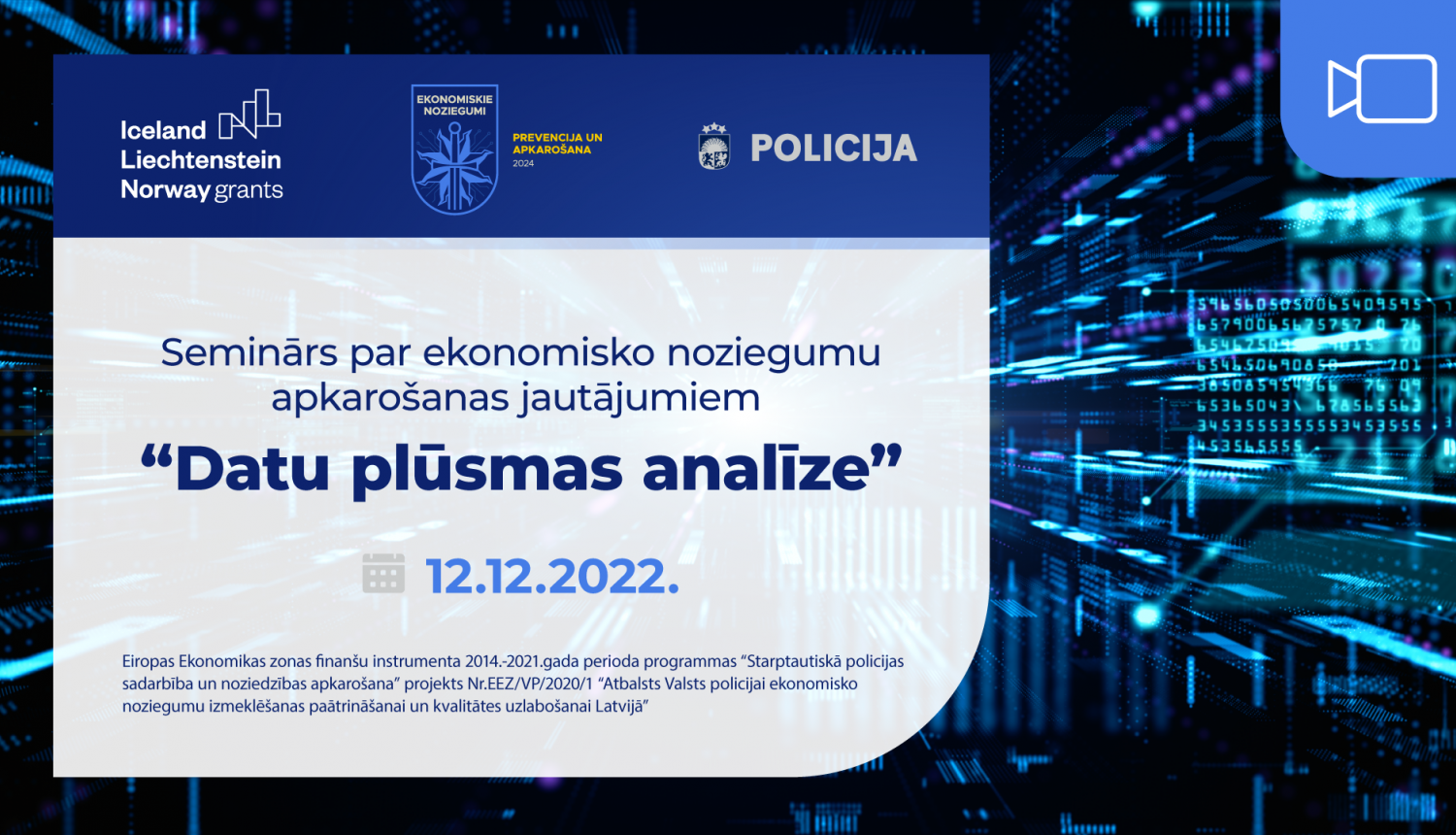 EEZ projekta vizuālais materiāls semināram "Datu plūsmas analīze"