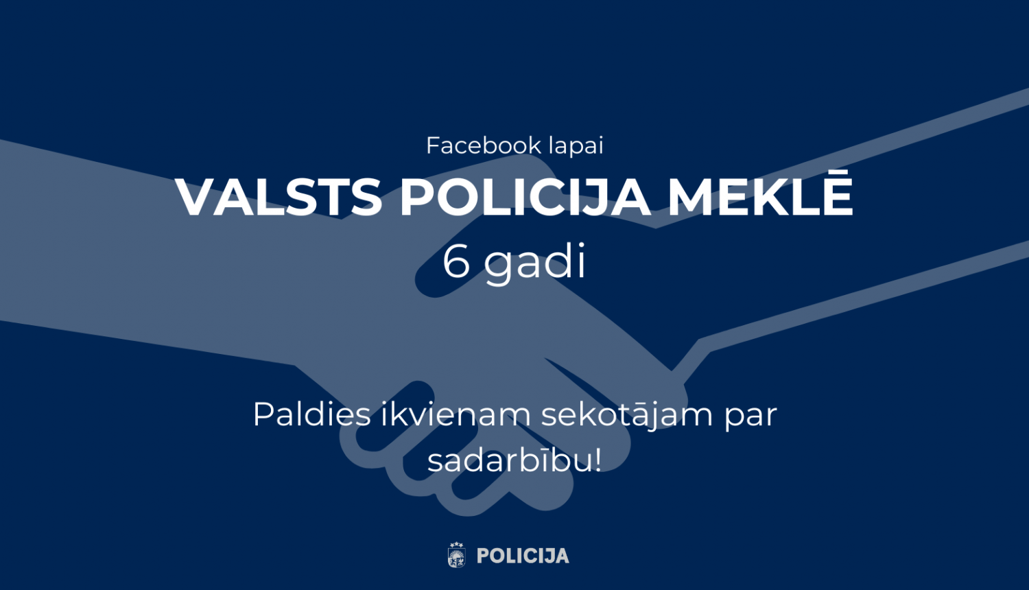 Valsts policija meklē lapai 6 gadi